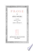 Prose; a cura di Bianca Scalfi e di Egidio Bianchetti