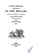 Prose di Feo Belcari edite ed inedite