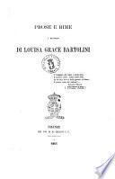 Prose e rime a ricordo di Louisa Grace Bartolini