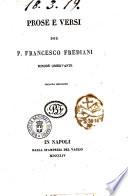 Prose e versi del p. Francesco Frediani minore osservante