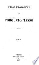 Prose filosofiche di Torquato Tasso