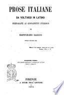 Prose italiane da voltarsi in latino preparate ai giovanetti studiosi da Zeffirino Carini