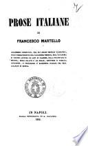 Prose italiane di Francesco Martello