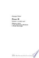 Prose: Lettere e scritti vari