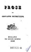 Prose. - Milano, Silvestri 1840