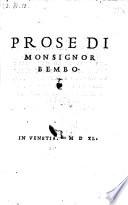 Prose (nelle quali si ragiona della volgar lingua divise in tre libri, 2. ed.)