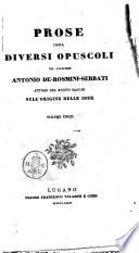 Prose ossia Diversi opuscoli