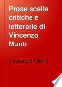 Prose scelte critiche e letterarie di Vincenzo Monti