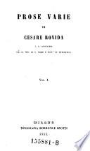 Prose Varie di Cesare Rovida