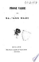 Prose varie