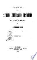 Prospetto della storia letteraria di Sicilia nel secolo decimottavo di Domenico Scinà