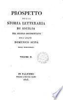 Prospetto della storia letteraria di Sicilia nel secolo decimottavo
