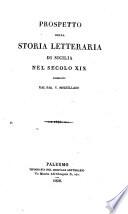 Prospetto della storia letteraria di Sicilia nel secolo XIX