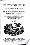 Protogiornale per l'anno 1759[-1797] ad uso della Serenissima dominante citta di Venezia, che comprende oltre le giornaliere notizie tutte quelle indicate nell'indice