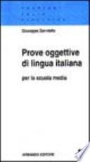Prove oggettive di lingua italiana per la scuola media