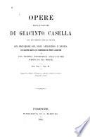 pte. III. Elegie di Properzio. Alcune versioni da Catullo. pte. IV. Prose