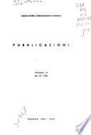 Pubblicazioni e ristampe del R. osservatorio astronomico di Padova