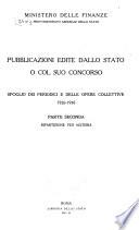 Pubblicazioni edite dallo Stato o col suo concorso