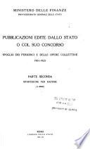 Pubblicazioni edite dallo stato o col suo concorso