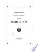 Pubblici onori resi dalla citta natale alle ceneri di Giuseppe La Farina con atti e documenti relativi