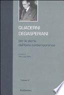 Quaderni degasperiani per la storia dell'Italia contemporanea