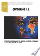 Quaderni del Master in “Immigrazione, Genere, Modelli Familiari e Strategie di Integrazione”, n. 2