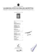 Quaderni dell'Istituto di storia dell'architettura