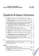 Quaderni di lingue e letterature