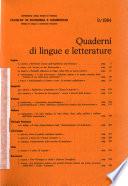 Quaderni di lingue e letterature