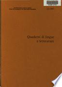 Quaderni di lingue e letterature