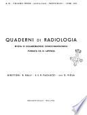 Quaderni di radiologia rivista di collaborazione clinico-radiologica fondata da M. Lapenna