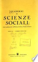 Quaderni di Scienze Sociali