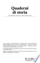 Quaderni Di Storia