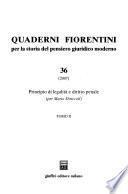 Quaderni fiorentini per la storia del pensiero giuridico moderno