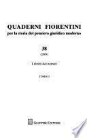 Quaderni fiorentini per la storia del pensiero giuridico moderno
