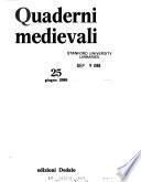 Quaderni medievali