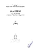 Quaderni per la storia dell'Università di Padova