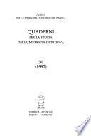 Quaderni per la storia dell'Università di Padova