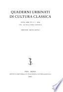 Quaderni urbinati di cultura classica