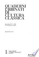 Quaderni urbinati di cultura classica
