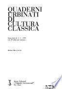 Quaderni urbinati di cultura classica