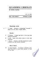 Quaderni urbinati di cultura classica