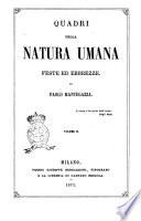 Quadri della natura umana feste ed ebbrezze di Paolo Mantegazza