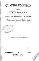 Quadro politico dello Stato d'Europa dopo la battaglia di Lipsia guadagnata il giorno 18 ottobre 1813