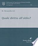 Quale diritto all'oblio?