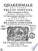 QUARESIMALE DEL PADRE FULVIO FONTANA Della Compagnia di Giesù