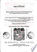 Quaresimale ouero Discorsi per la Quaresima, del reu. p.m.d. Lorenzo de Zamora ... ne quali si discorre dei Misteri principali, che nella Quaresima si trattano. Tradotto nouamente dall'idioma spaguolo nella lingua nostra italiana, da Pietro Foscarini, ... Con quattro tauole; ...