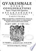 Quaresimale overo considerationi sopra i Vangeli della Quaresima appartenenti al Predicatore... del P. maestro F. Benedetto Fedele di S. Filippo,...