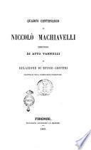 Quarto centenario di Niccolò Machiavelli
