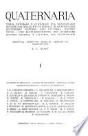 Quaternaria; storia naturale e culturale del quaternario